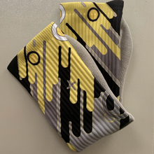 Load image into Gallery viewer, Performance Crew Socks- Yellow/Grey Abstract